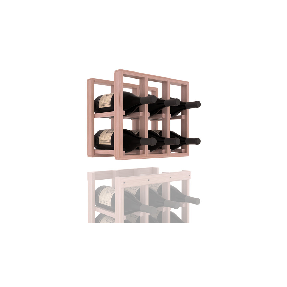 InstaCellar - 3 Column Magnum Extender Rack in Grand Mahogany Unstained with WineSafe™ Satin Sealant