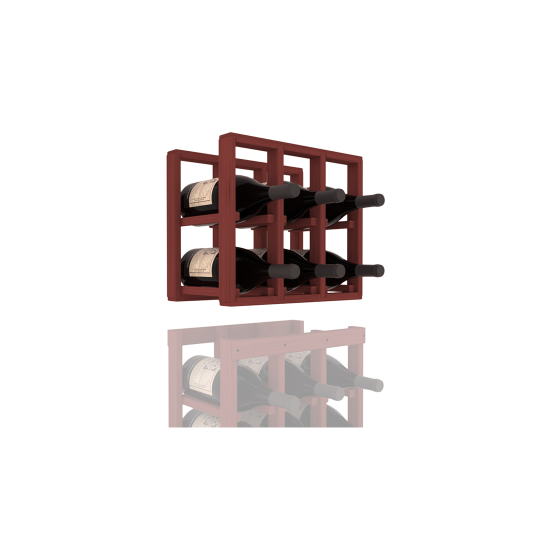 InstaCellar - 3 Column Magnum Extender Rack in Grand Mahogany Cherry stained without WineSafe™ Satin Sealant