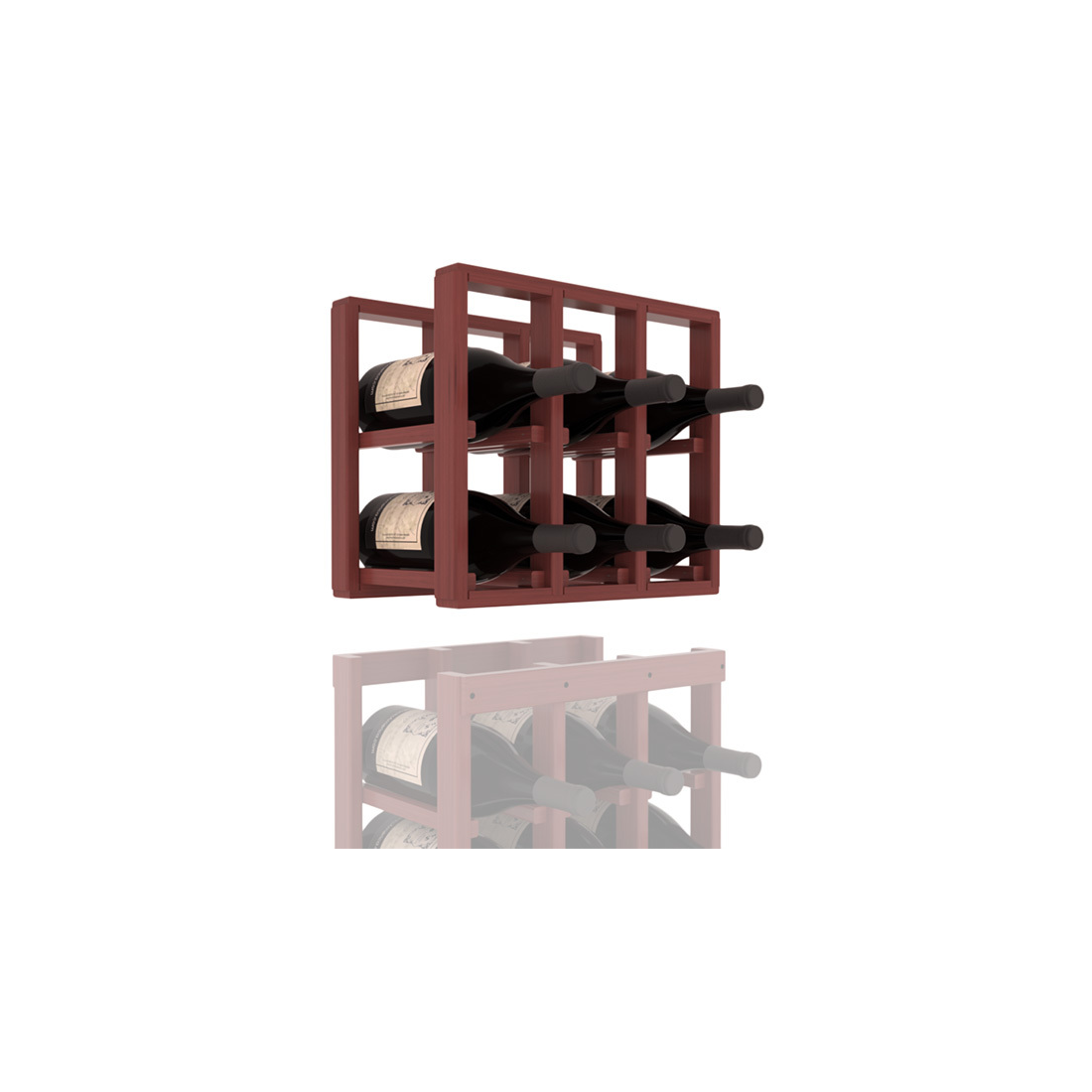 InstaCellar - 3 Column Magnum Extender Rack in Grand Mahogany Cherry stained with WineSafe™ Satin Sealant