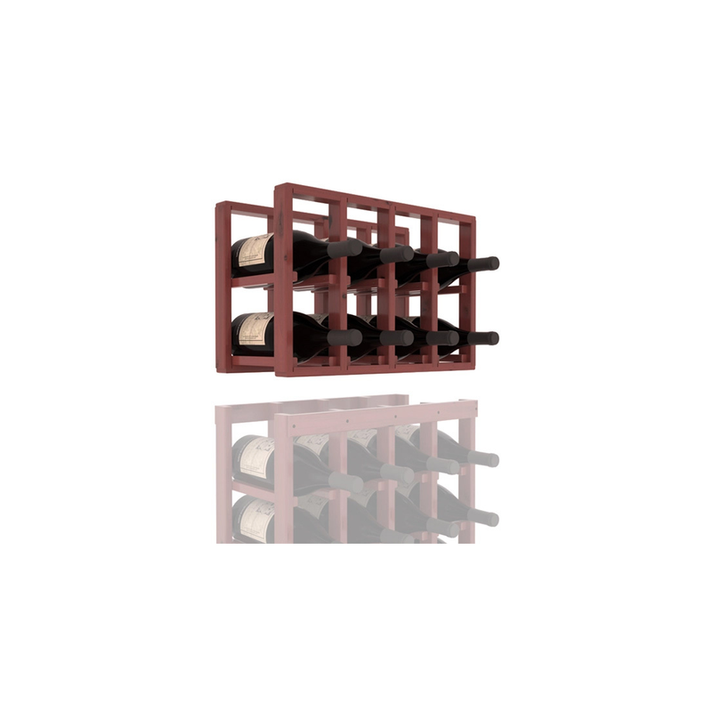 InstaCellar - 4 Column Magnum Extender Rack in Knotty Alder Cherry stained with WineSafe™ Satin Sealant