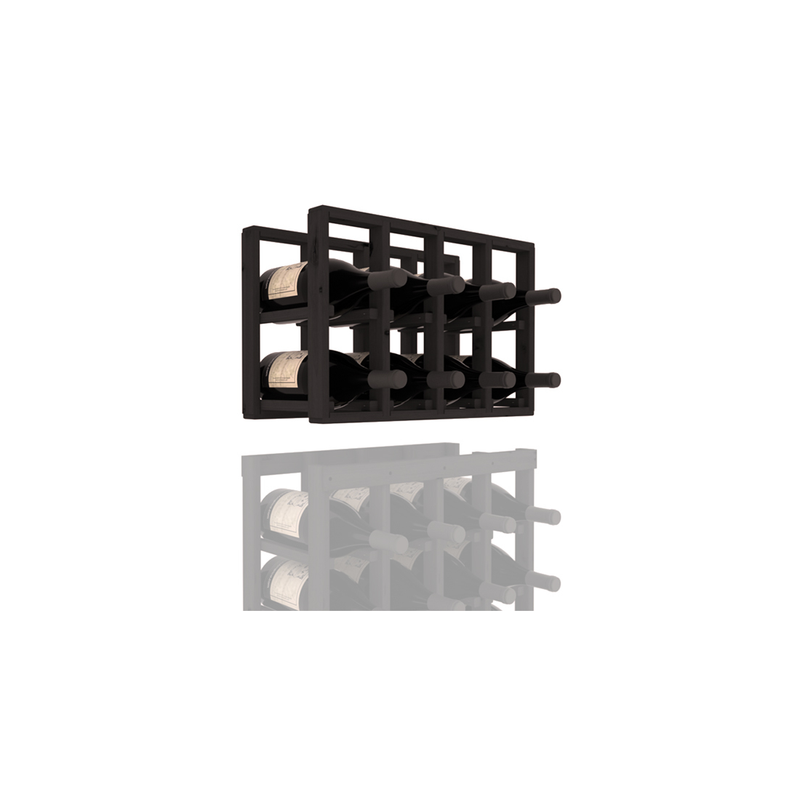 InstaCellar - 4 Column Magnum Extender Rack in Knotty Alder Black stained without WineSafe™ Satin Sealant