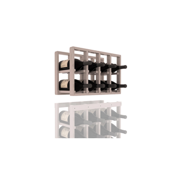 InstaCellar - 4 Column Magnum Extender Rack in Knotty Alder Greywash stained with WineSafe™ Satin Sealant