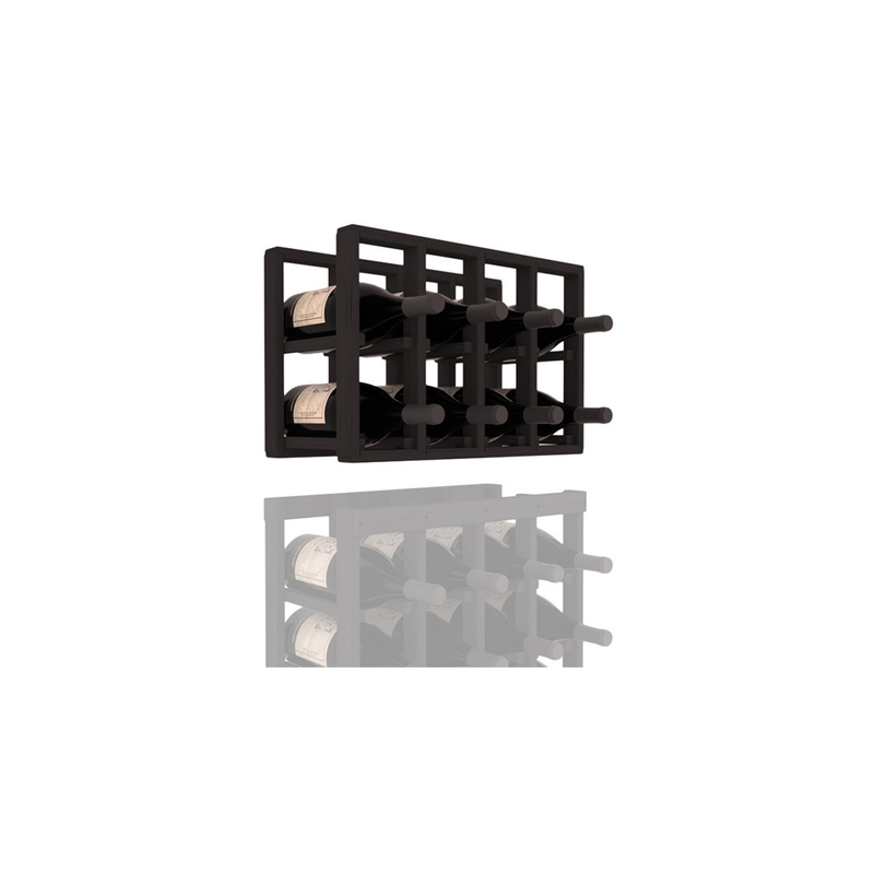 InstaCellar - 4 Column Magnum Extender Rack in Grand Mahogany Black stained without WineSafe™ Satin Sealant