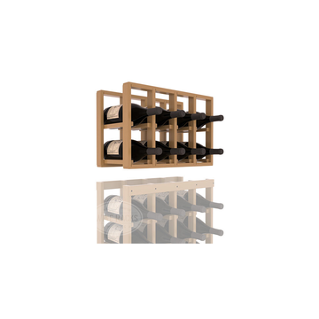 InstaCellar - 4 Column Magnum Extender Rack in Ponderosa Pine Oak stained with WineSafe™ Satin Sealant