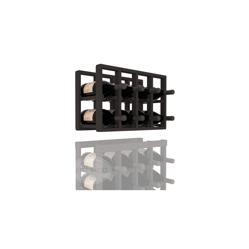 InstaCellar - 4 Column Magnum Extender Rack in Ponderosa Pine Black stained without WineSafe™ Satin Sealant