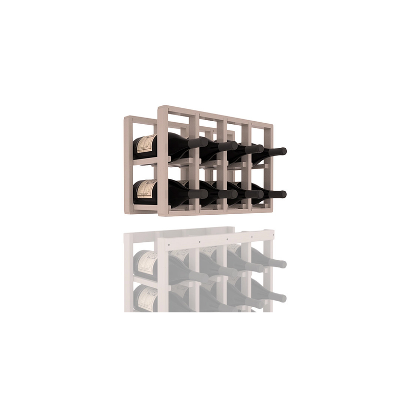 InstaCellar - 4 Column Magnum Extender Rack in Ponderosa Pine Greywash stained with WineSafe™ Satin Sealant