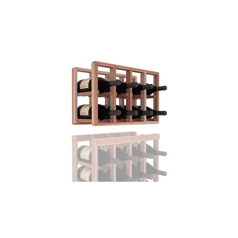 InstaCellar - 4 Column Magnum Extender Rack in Premium Redwood Unstained without WineSafe™ Satin Sealant