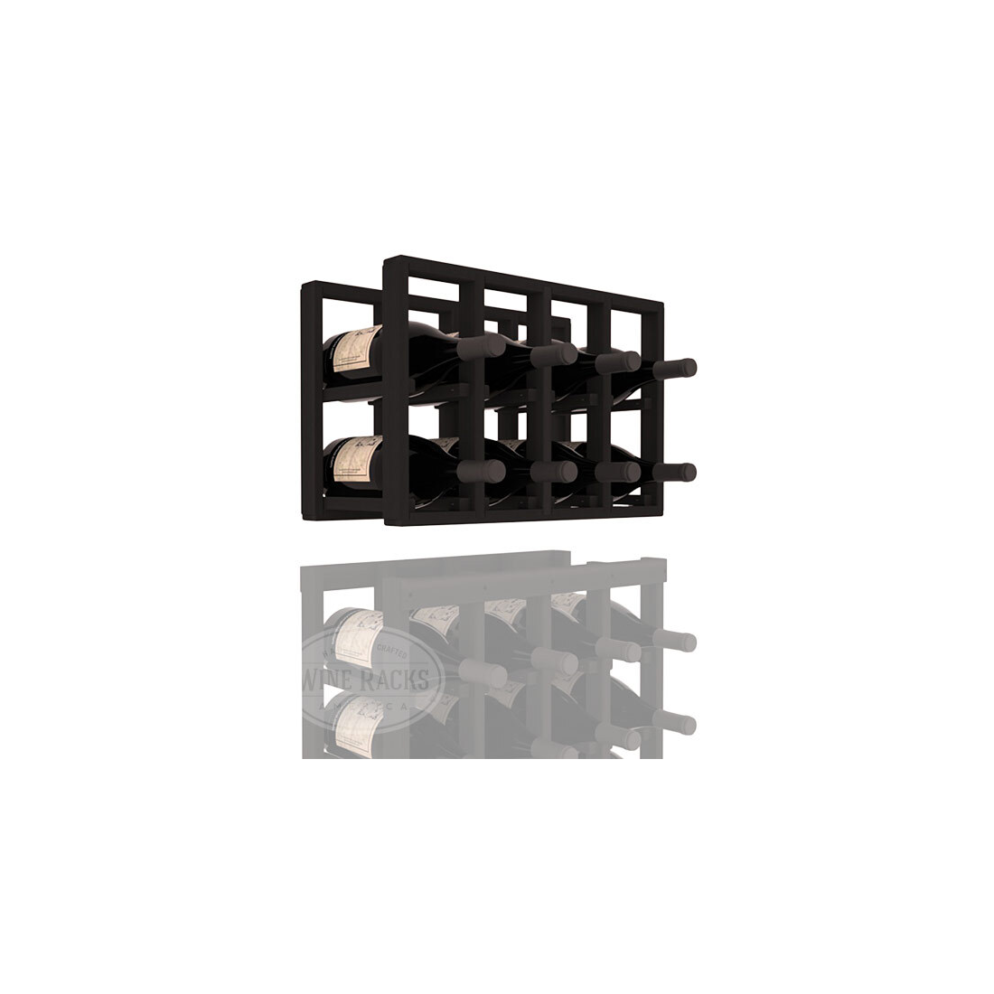 InstaCellar - 4 Column Magnum Extender Rack in Premium Redwood Black stained without WineSafe™ Satin Sealant