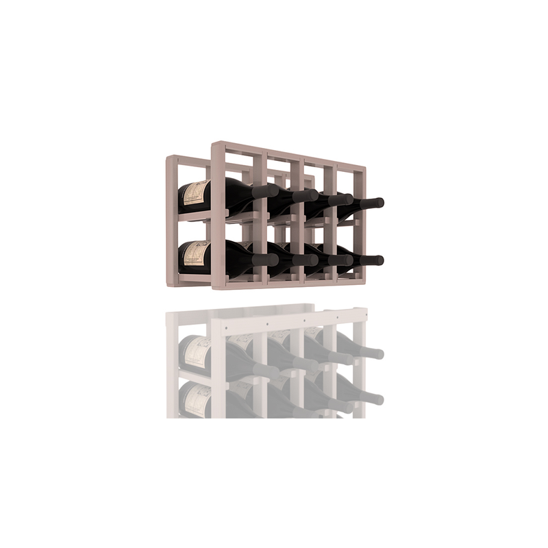 InstaCellar - 4 Column Magnum Extender Rack in Premium Redwood Greywash stained with WineSafe™ Satin Sealant