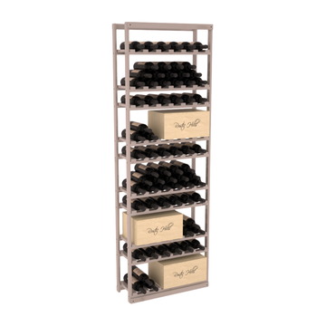 InstaCellar - Baker Style Case Rack in Knotty Alder Greywash stained with WineSafe™ Satin Sealant