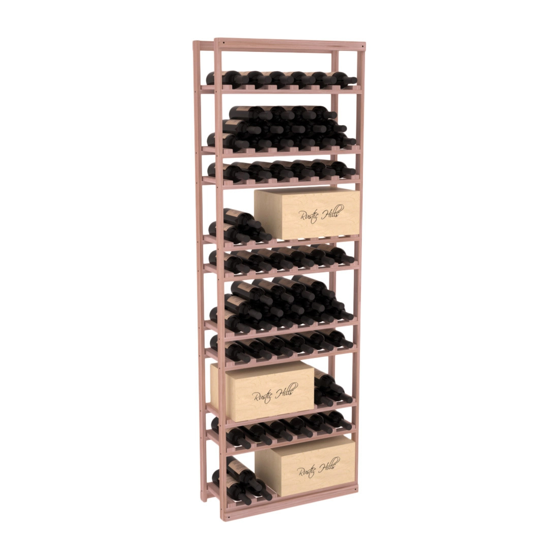 InstaCellar - Baker Style Case Rack in Grand Mahogany Unstained without WineSafe™ Satin Sealant