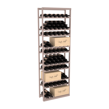 InstaCellar - Baker Style Case Rack in Grand Mahogany Greywash stained with WineSafe™ Satin Sealant