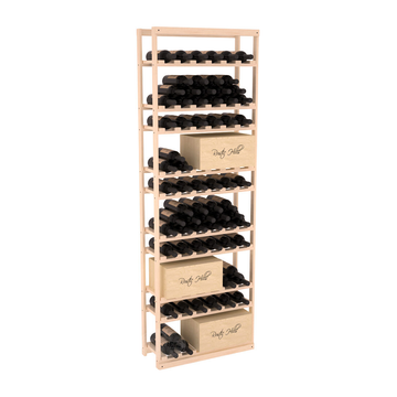 InstaCellar - Baker Style Case Rack in Ponderosa Pine Unstained with WineSafe™ Satin Sealant