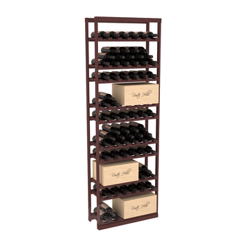 InstaCellar - Baker Style Case Rack in Ponderosa Pine Walnut stained without WineSafe™ Satin Sealant
