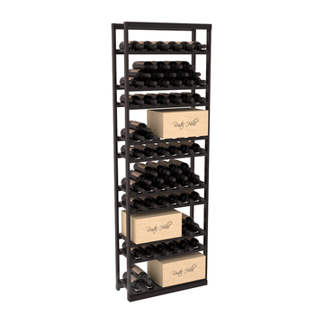 InstaCellar - Baker Style Case Rack in Premium Redwood Black stained with WineSafe™ Satin Sealant