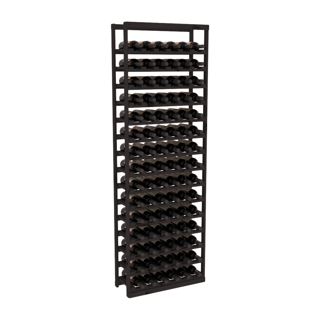 InstaCellar - Baker Style Bottle Rack in Knotty Alder Black stained without WineSafe™ Satin Sealant