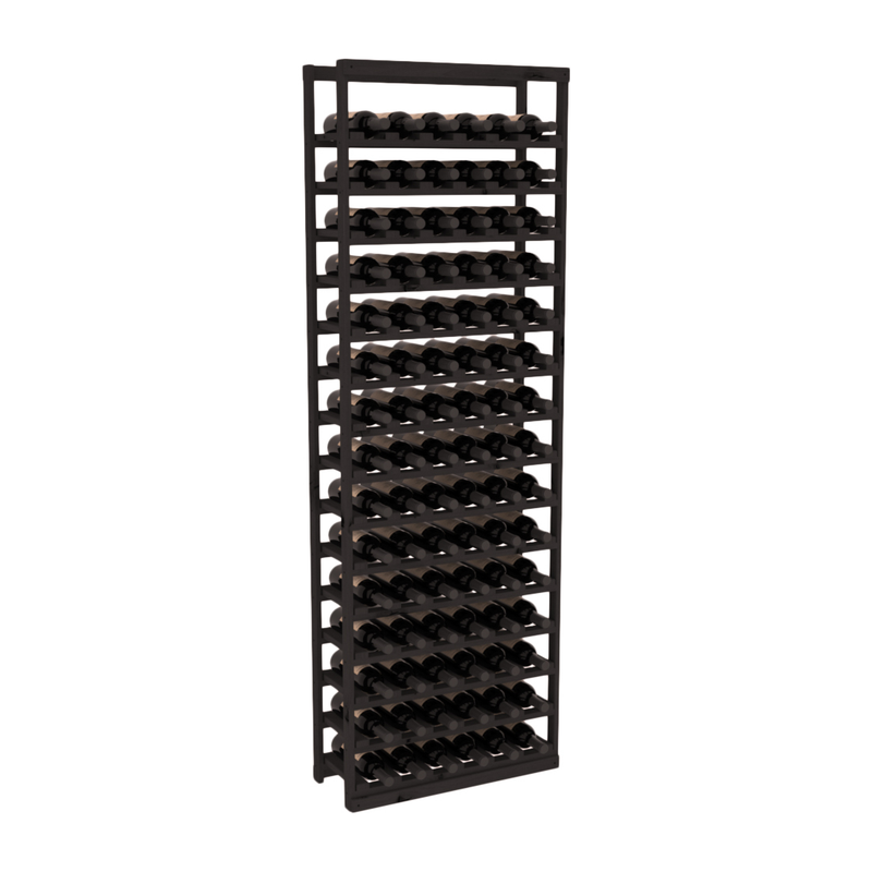 InstaCellar - Baker Style Bottle Rack in Knotty Alder Black stained without WineSafe™ Satin Sealant