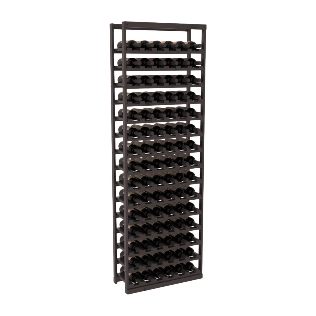 InstaCellar - Baker Style Bottle Rack in Knotty Alder Black stained with WineSafe™ Satin Sealant