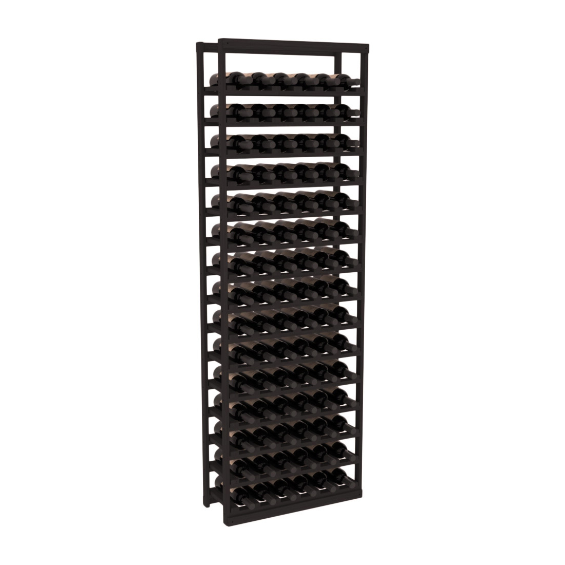 InstaCellar - Baker Style Bottle Rack in Grand Mahogany Black stained without WineSafe™ Satin Sealant