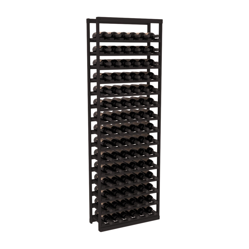 InstaCellar - Baker Style Bottle Rack in Grand Mahogany Black stained without WineSafe™ Satin Sealant