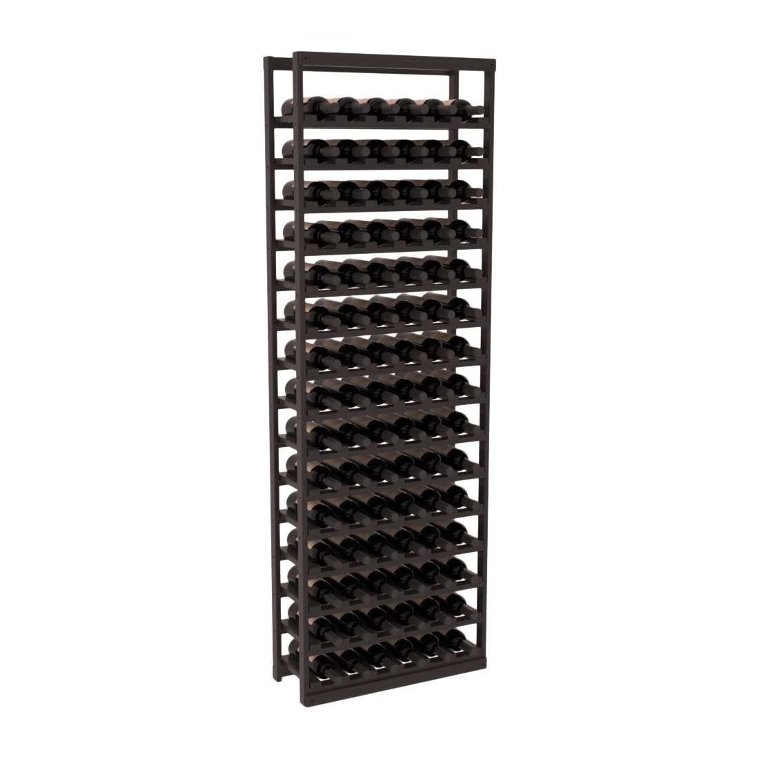 InstaCellar - Baker Style Bottle Rack in Grand Mahogany Black stained with WineSafe™ Satin Sealant