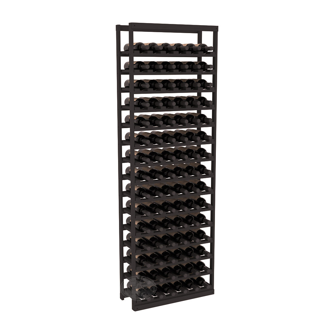 InstaCellar - Baker Style Bottle Rack in Ponderosa Pine Black stained without WineSafe™ Satin Sealant