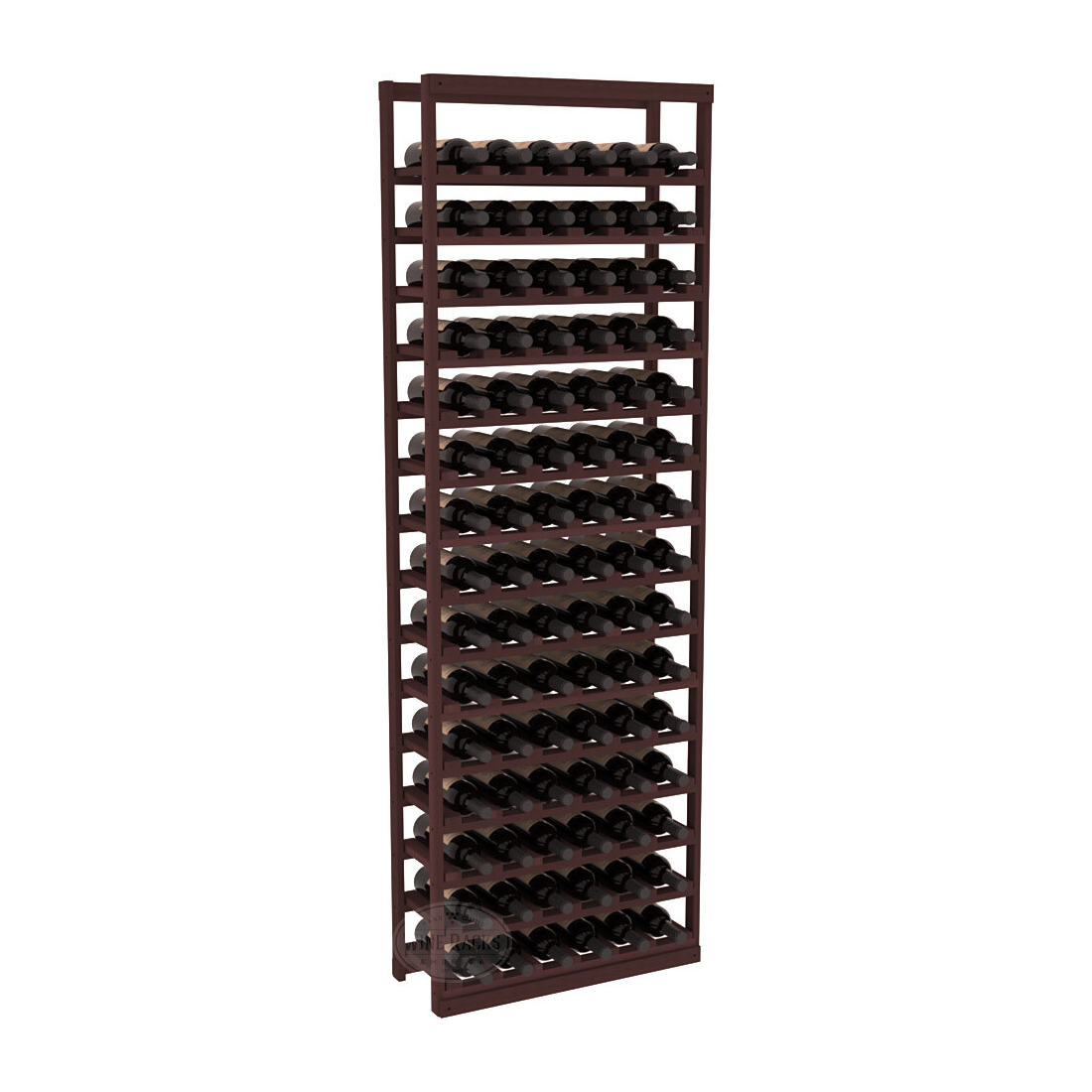 InstaCellar - Baker Style Bottle Rack in Premium Redwood Walnut stained without WineSafe™ Satin Sealant