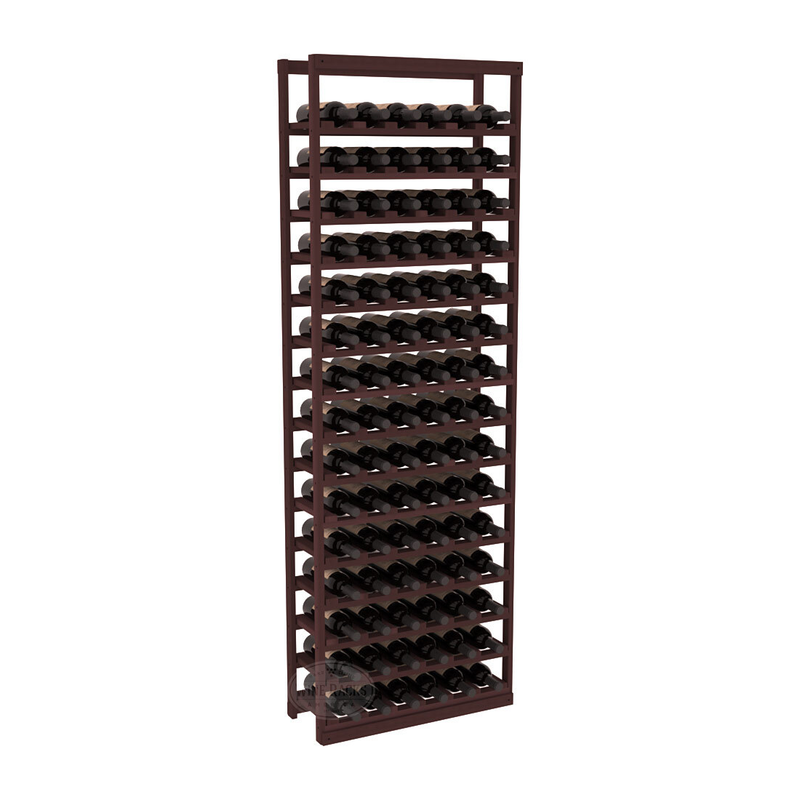 InstaCellar - Baker Style Bottle Rack in Premium Redwood Walnut stained without WineSafe™ Satin Sealant