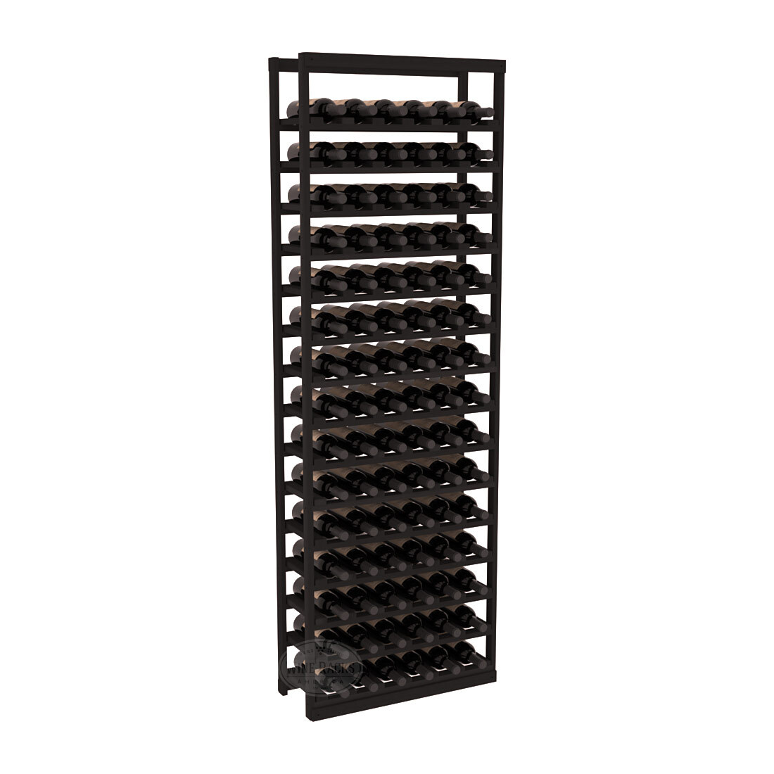 InstaCellar - Baker Style Bottle Rack in Premium Redwood Black stained without WineSafe™ Satin Sealant