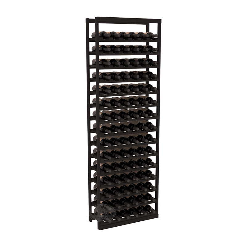 InstaCellar - Baker Style Bottle Rack in Premium Redwood Black stained without WineSafe™ Satin Sealant