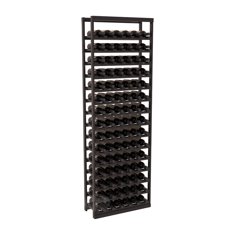 InstaCellar - Baker Style Bottle Rack in Premium Redwood Black stained with WineSafe™ Satin Sealant