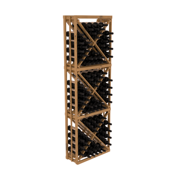 InstaCellar - Full Height Diamond Bin in Knotty Alder Oak stained with WineSafe™ Satin Sealant