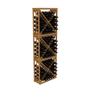 InstaCellar - Full Height Diamond Bin in Grand Mahogany Oak stained without WineSafe™ Satin Sealant