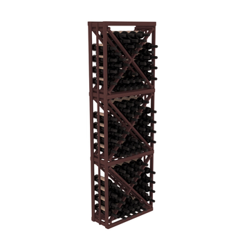 InstaCellar - Full Height Diamond Bin in Grand Mahogany Walnut stained without WineSafe™ Satin Sealant