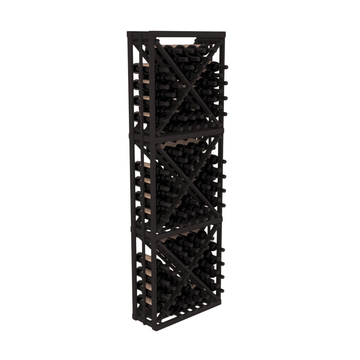 InstaCellar - Full Height Diamond Bin in Grand Mahogany Black stained without WineSafe™ Satin Sealant