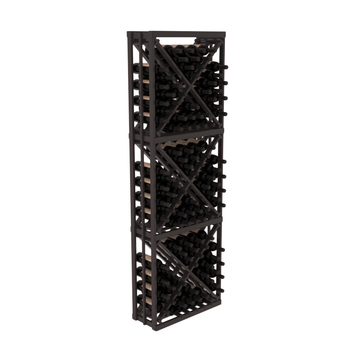 InstaCellar - Full Height Diamond Bin in Grand Mahogany Black stained with WineSafe™ Satin Sealant