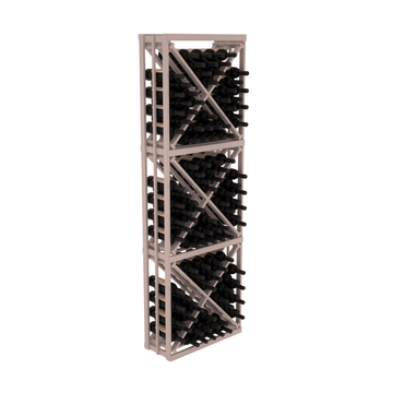 InstaCellar - Full Height Diamond Bin in Grand Mahogany Greywash stained with WineSafe™ Satin Sealant