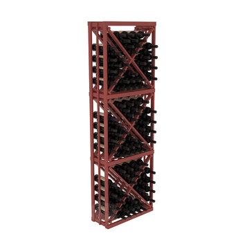 InstaCellar - Full Height Diamond Bin in Ponderosa Pine Cherry stained with WineSafe™ Satin Sealant