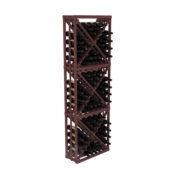 InstaCellar - Full Height Diamond Bin in Ponderosa Pine Walnut stained without WineSafe™ Satin Sealant