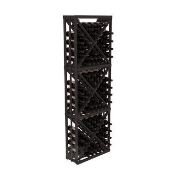 InstaCellar - Full Height Diamond Bin in Ponderosa Pine Black stained without WineSafe™ Satin Sealant