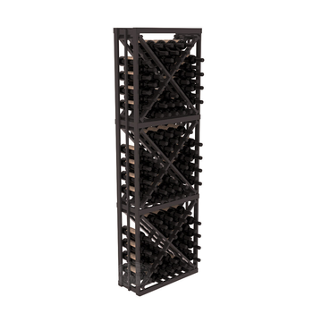 InstaCellar - Full Height Diamond Bin in Ponderosa Pine Black stained with WineSafe™ Satin Sealant