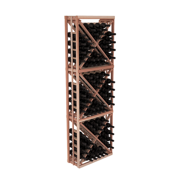 InstaCellar - Full Height Diamond Bin in Premium Redwood Unstained without WineSafe™ Satin Sealant