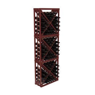 InstaCellar - Full Height Diamond Bin in Premium Redwood Cherry stained without WineSafe™ Satin Sealant