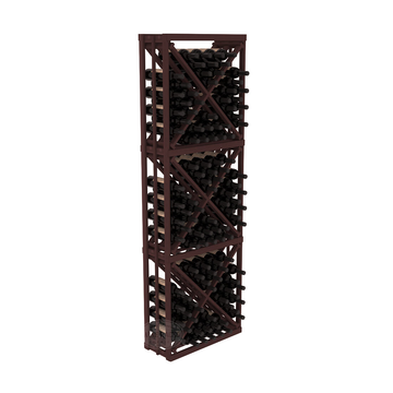 InstaCellar - Full Height Diamond Bin in Premium Redwood Walnut stained without WineSafe™ Satin Sealant