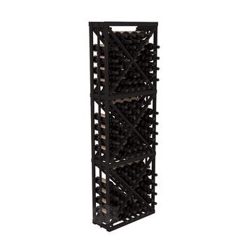 InstaCellar - Full Height Diamond Bin in Premium Redwood Black stained without WineSafe™ Satin Sealant