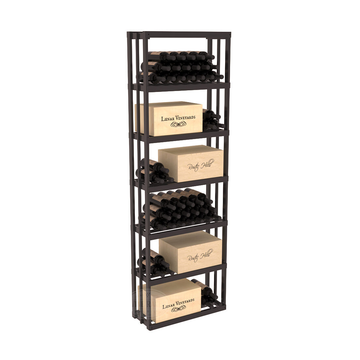 InstaCellar - Rectangle Bin Rack in Ponderosa Pine Black stained with WineSafe™ Satin Sealant