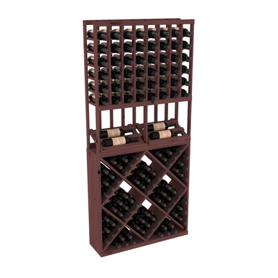 InstaCellar - 8 Column Side Display 82 Cube Combo in Knotty Alder Walnut stained without WineSafe™ Satin Sealant