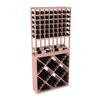 InstaCellar - 8 Column Side Display 82 Cube Combo in Grand Mahogany Unstained without WineSafe™ Satin Sealant