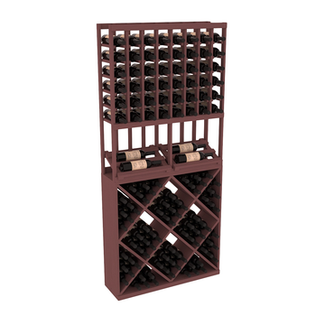 InstaCellar - 8 Column Side Display 82 Cube Combo in Ponderosa Pine Walnut stained without WineSafe™ Satin Sealant