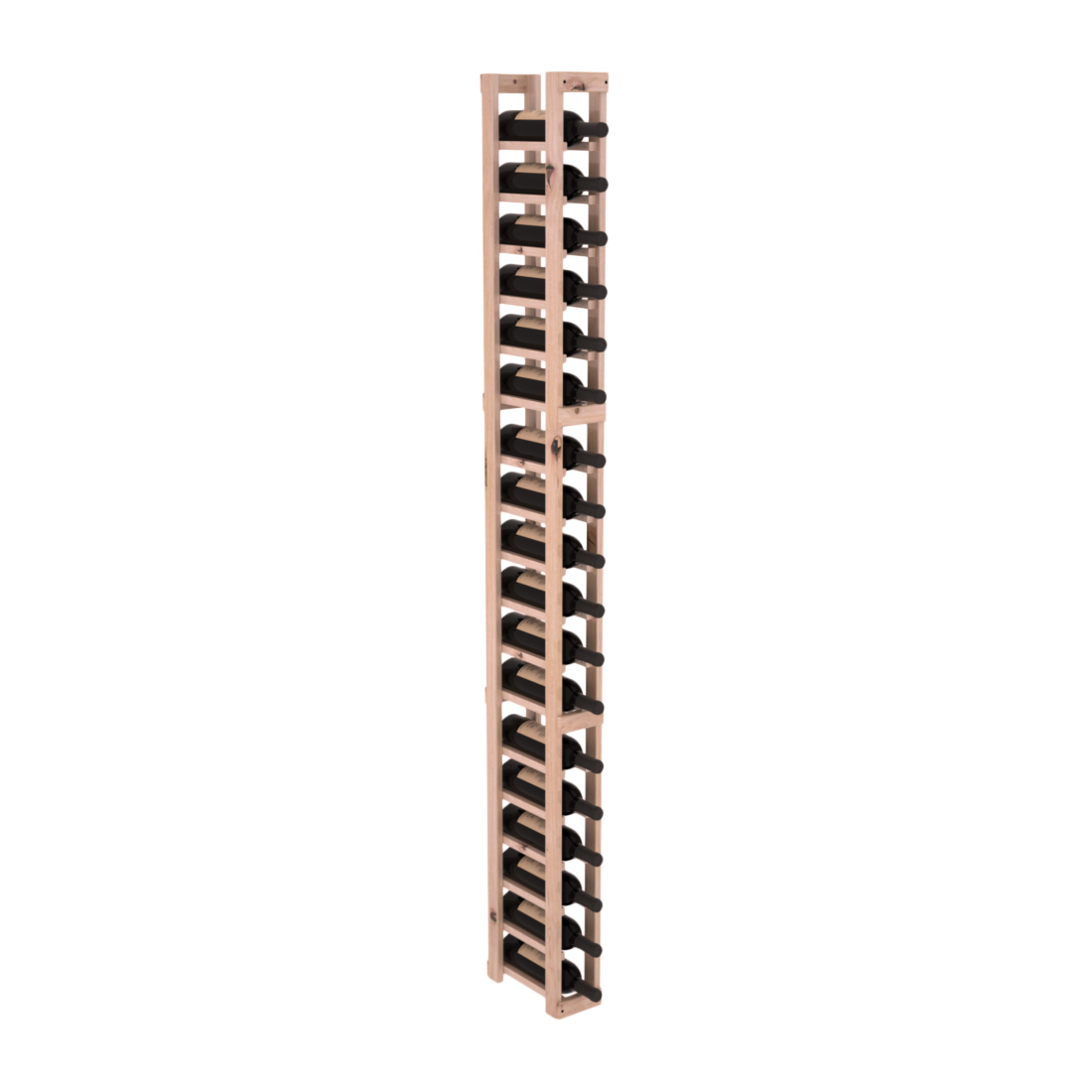InstaCellar - 1 Column Standard Rack in Knotty Alder Unstained with WineSafe™ Satin Sealant